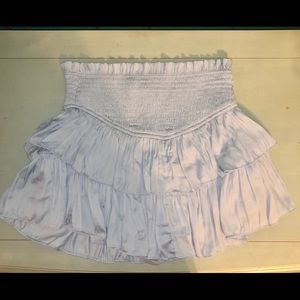 Light blue boutique ruffle skort